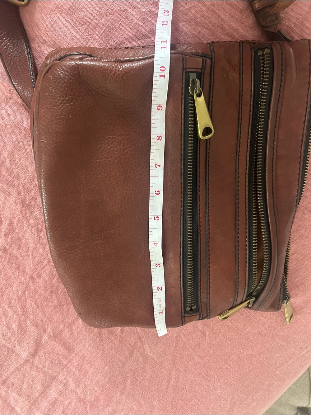 Vintage Fossil Brown Leather Crossbody Bag - Picture 12 of 12